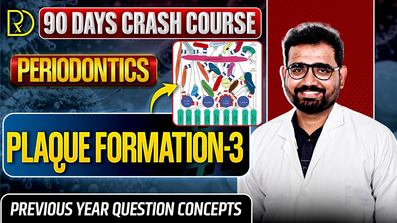 90 Days CRASH COURSE -PERIODONTICS -Plaque formation-3 Dr.Vikram C #neet# #plaque  #periodontitis