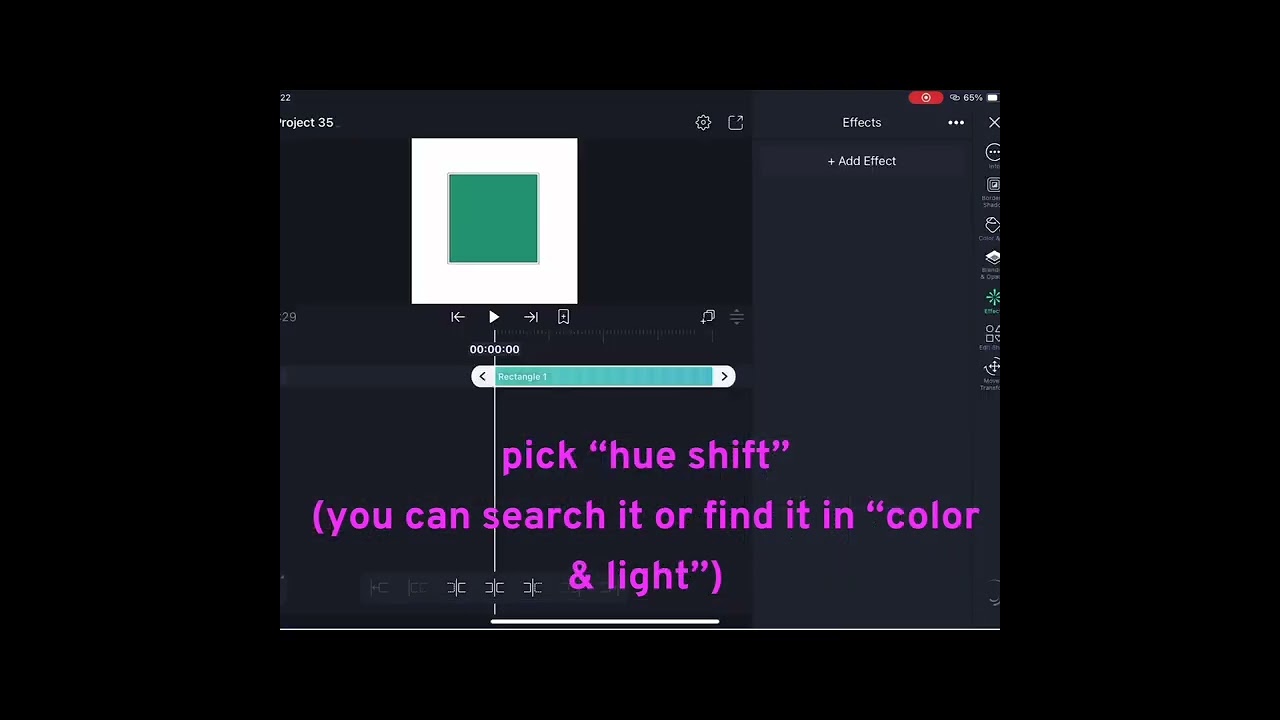 how to hue shift in alight motion