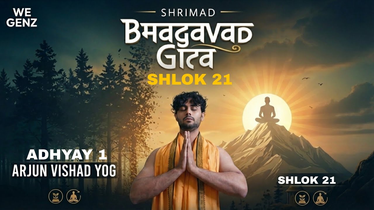 Shrimad Bhagavad gita | shlok 21 with vayakhya|Adhyay 1 |Chapter 1 | We Gen Z | Arjun vishad yog  