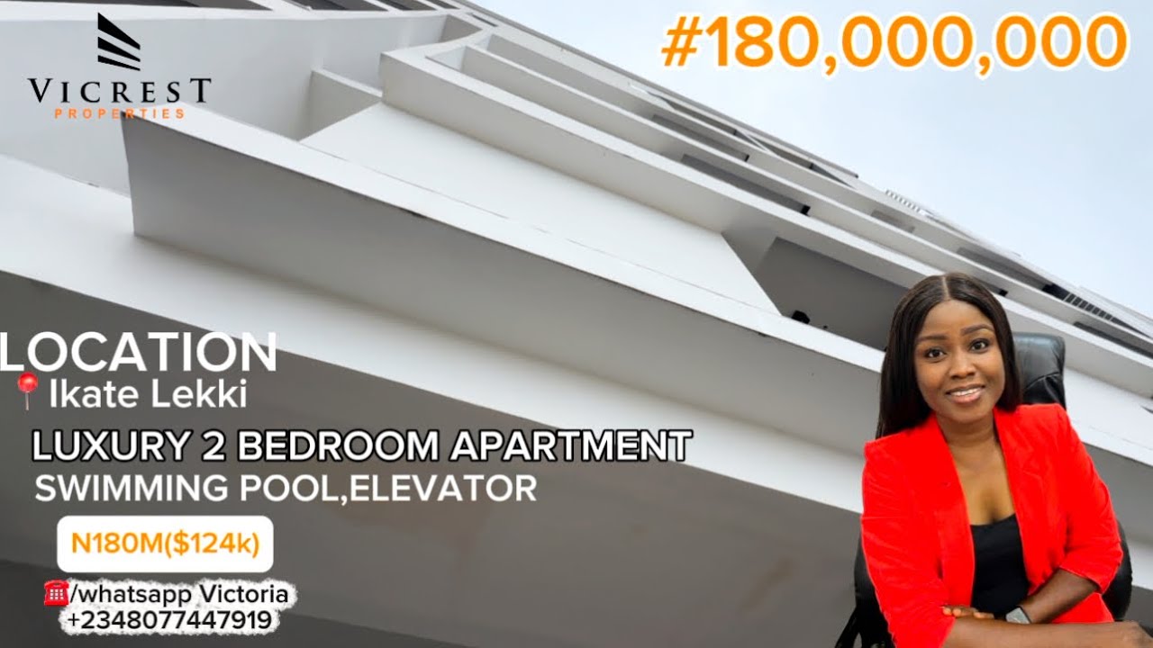House for sale in Lekki Lagos Nigeria: Luxury 2 bedroom apartment with pool  ikate  Lekki 180($124k)