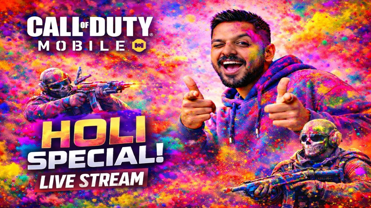 🔥 CODM HOLI SPECIAL LIVE 🌈 Aaj Lobby Mein Rang Hi Rang!