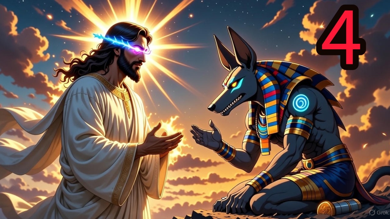 JESÚS vs ANUBIS  #4: ANUBIS se Arrodilla ante el Rey de Reyes 🔥 Anime Épico DBZ