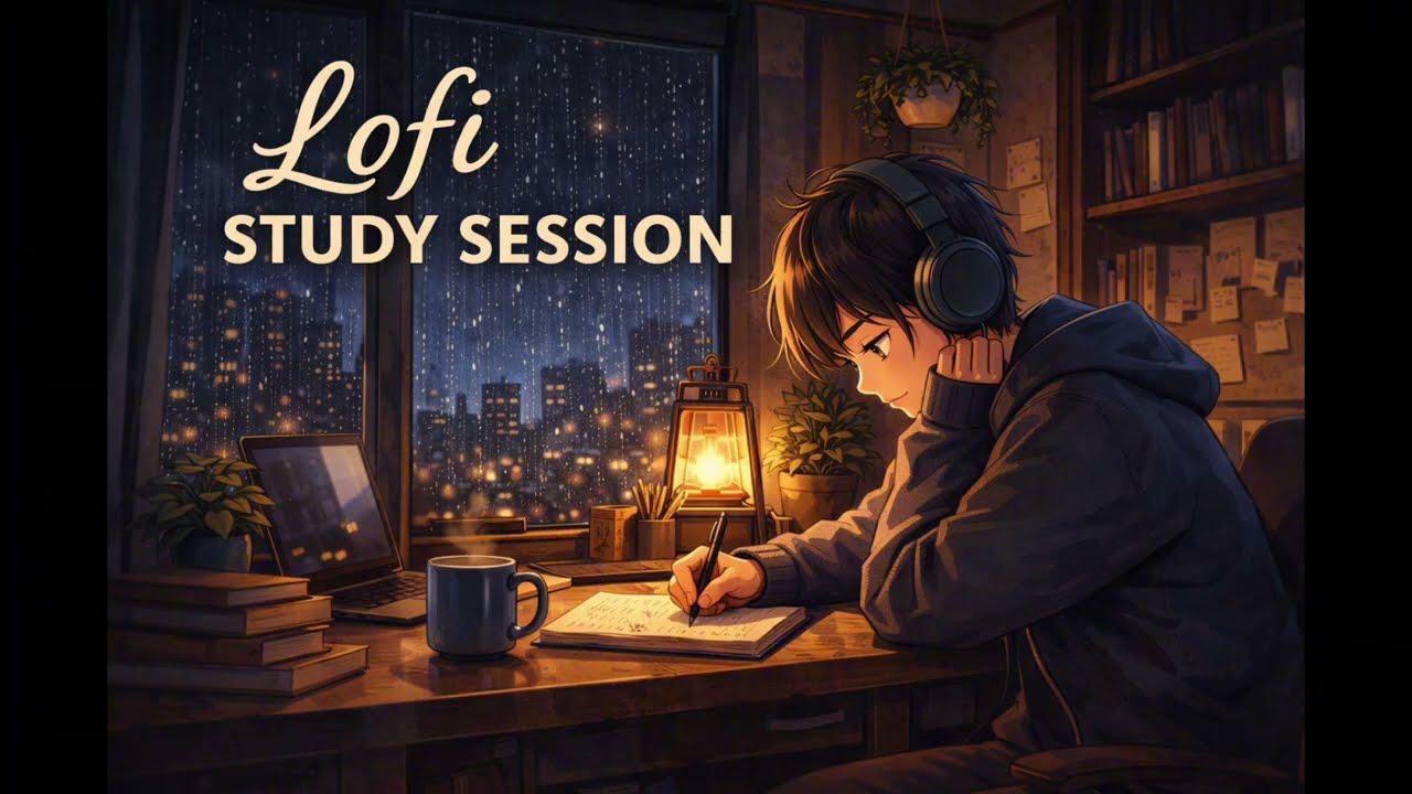 Lofi Study Session ☔ Rainy Night | Deep Focus Music (1 Hour)