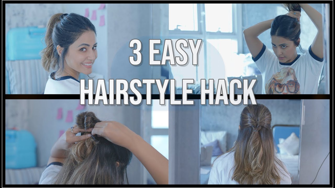 3 Easy hairstyles for girls with short hair | #GlamWithHK | Hina Khan