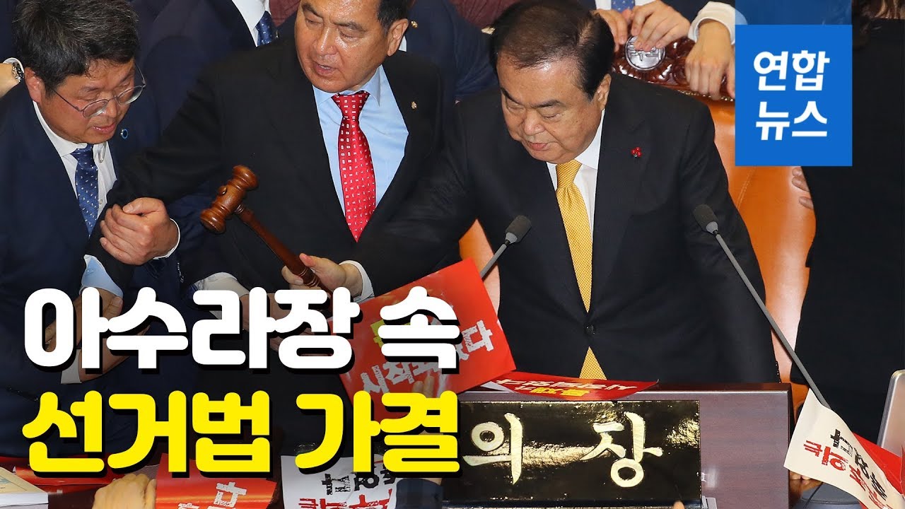 '연동형 비례' 내년 총선 첫 도입&hellip;한국당 반발 속 선거법 통과 / 연합뉴스 (Yonhapnews)