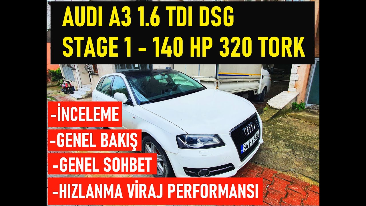 AUDI A3 1.6 TDI S-TRONIC POV DRIVE | STAGE 1 CHIP | HIZLANMA VIRAJ PERFORMANSI