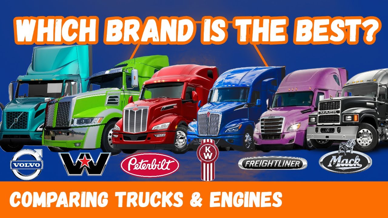 Сравнение полуприцепов и марок двигателей | Freightliner, Kenworth, Volvo, Western Star, MACK
