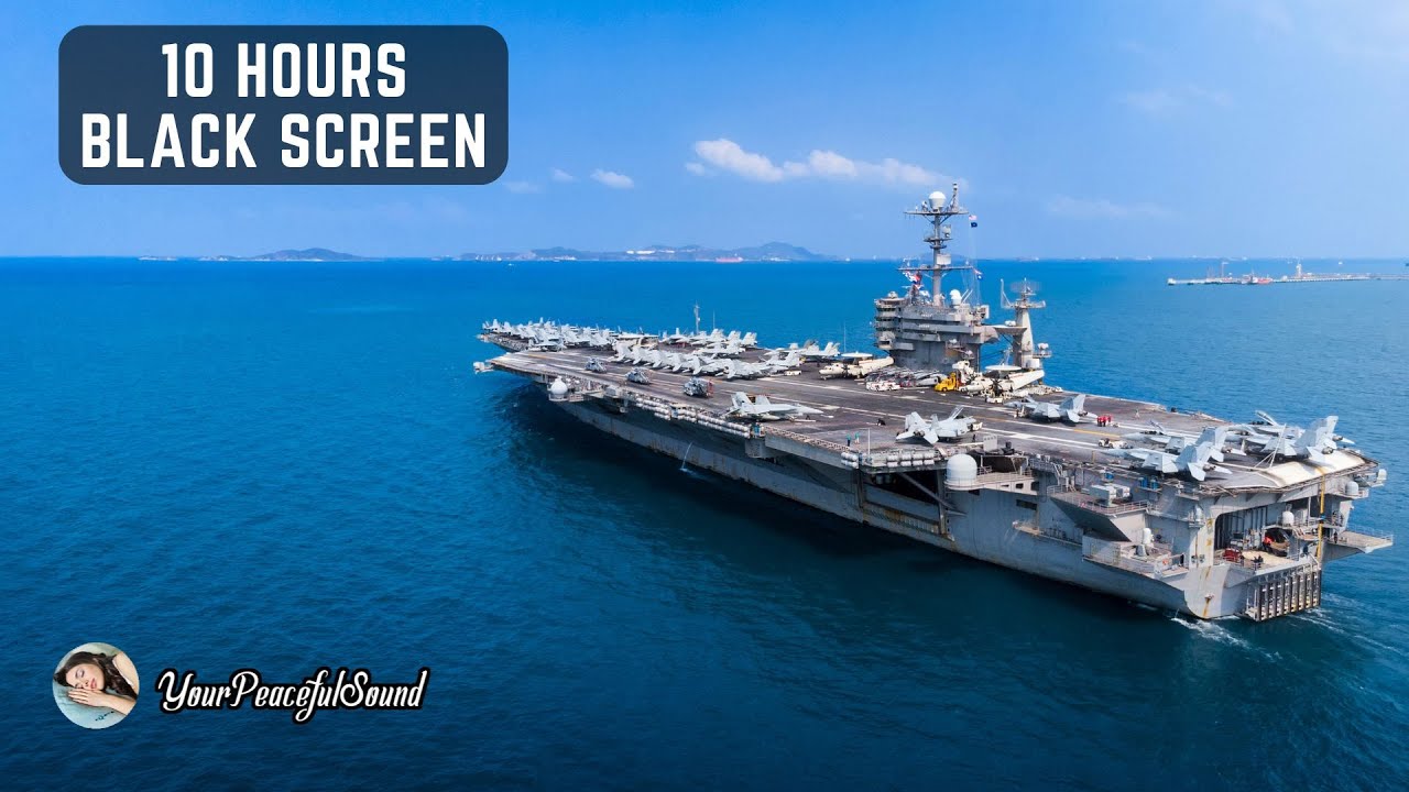 Inside Ship Aircraft Carrier Sounds | 10 Hours Easy and Mellow WHITE NOISE Black Screen | Calm Relax