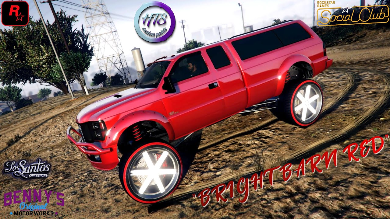 💥MODDED COLOR RARE PAINT JOB BRIGHT BARN RED GTA 5 ONLINE💥