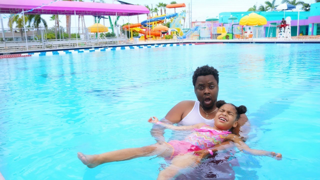 NANA catches a PANIC ATTACK while LEARNING HOW TO SWIM!!!