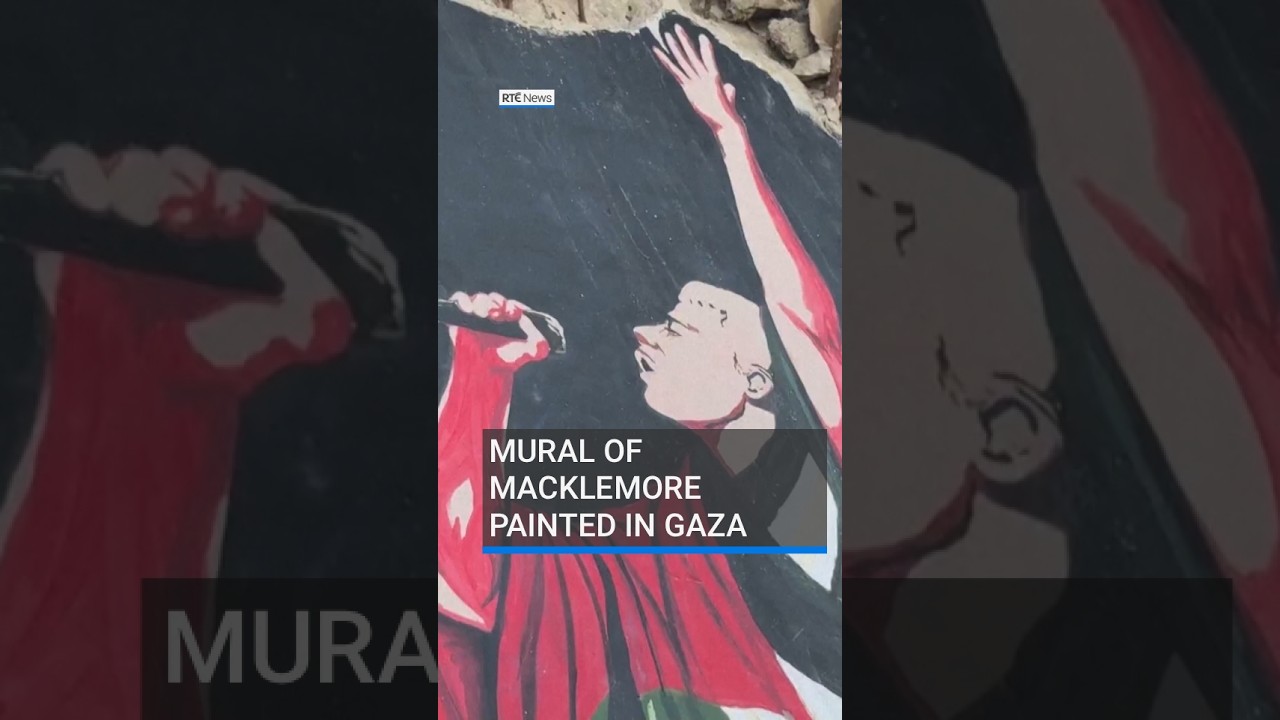 Mural of Macklemore painted in Gaza | #RT&Eacute;News #gaza #art #palestine #news