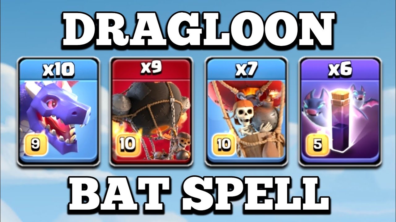 Th14 DragLoon Attack With Bat Spell - Th14 Dragbat Attack - Best Th14 Attack Strategy Clash of Clans