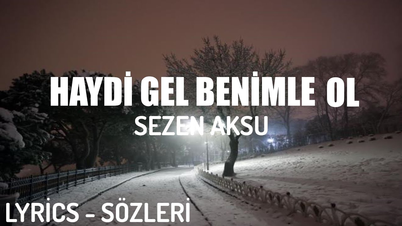 SEZEN AKSU - HAYDİ GEL BENİMLE OL (LYRİCS - SÖZLERİ)