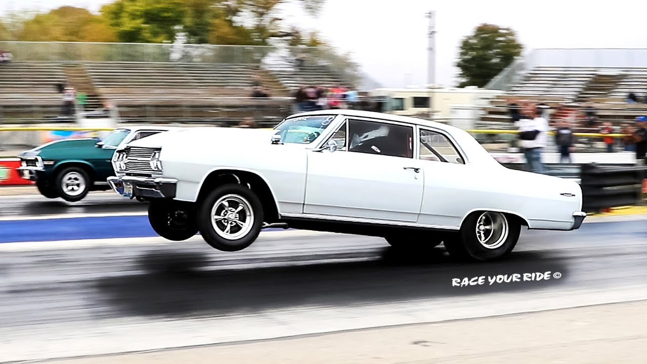 CLASSIC MUSCLE CAR MATCH RACE! PRO STREET '65 CHEVELLE VS HOT ROD DRAG WEEK WINNER '72 NOVA!