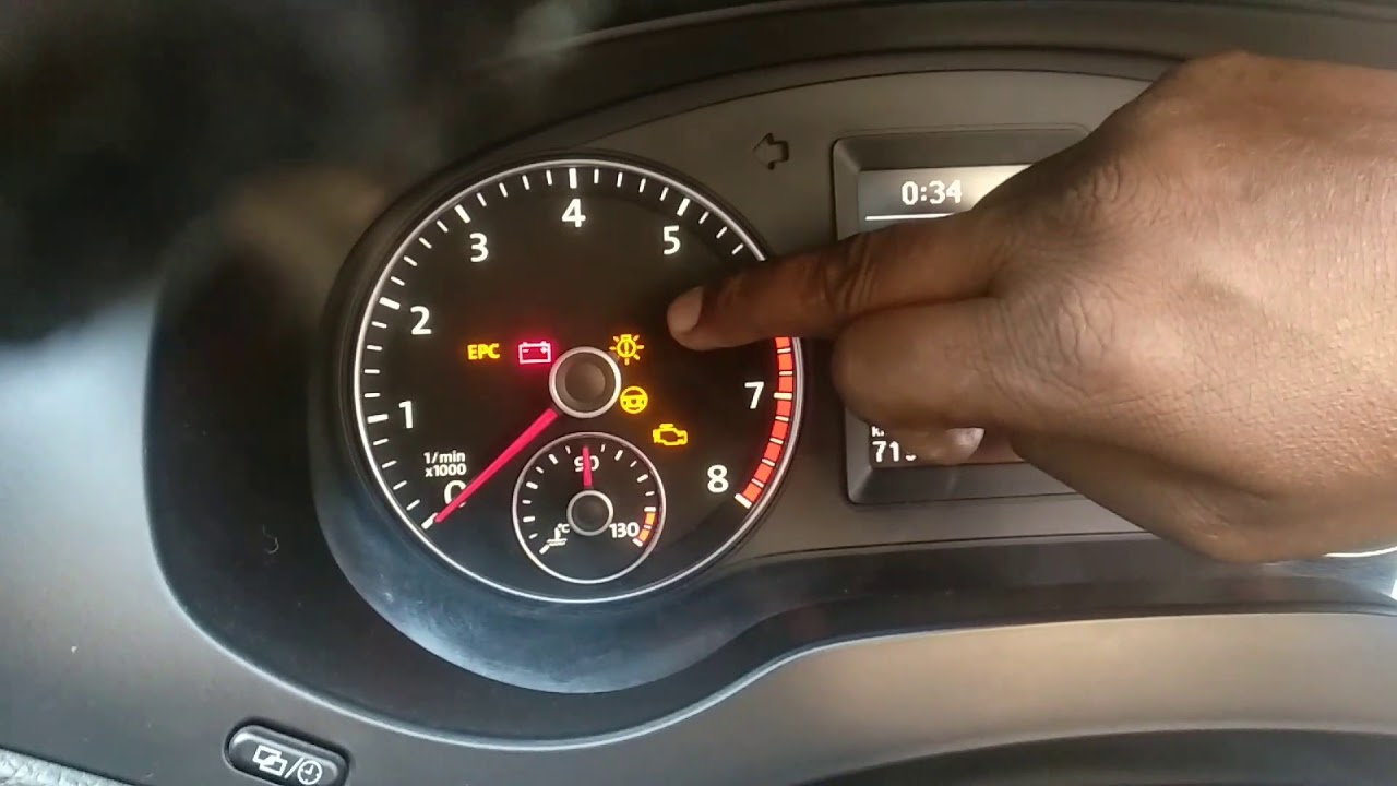 Bulb Warning Light On VW Car light failure Bulb Change