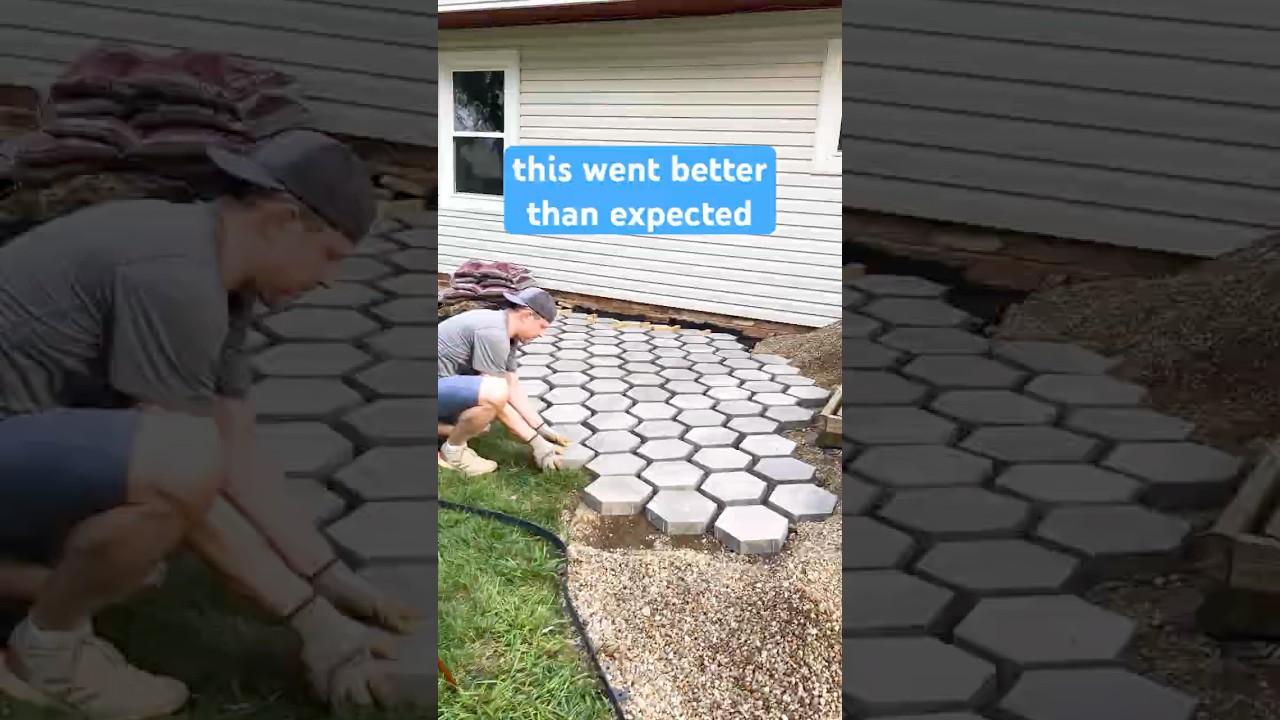 Budowa tarasu z kostki sześciokątnej