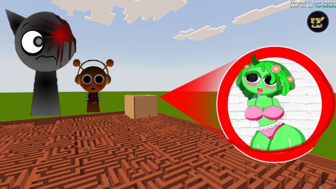 Maze Gmod All New Incredibox Sprunki Characters in Minecraft Minecraft Sprunki Maze