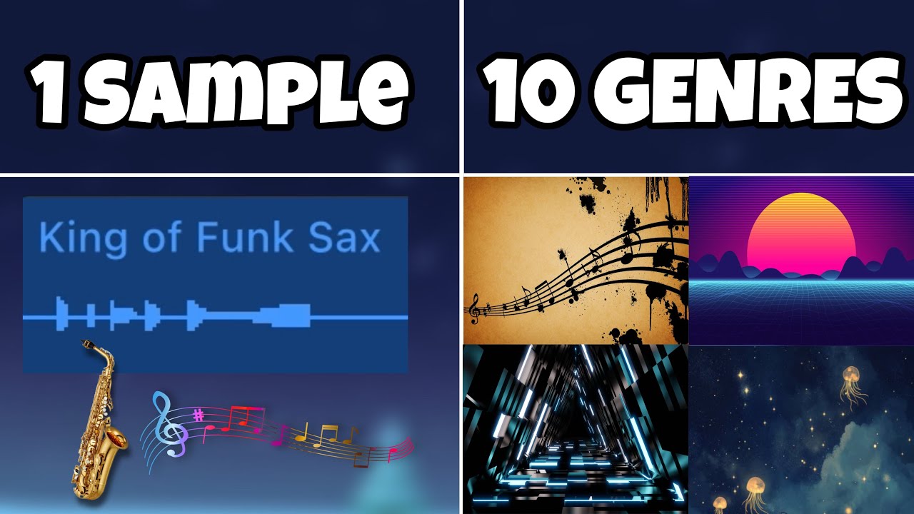 1 Sax Sample in 10 Different Styles of Music