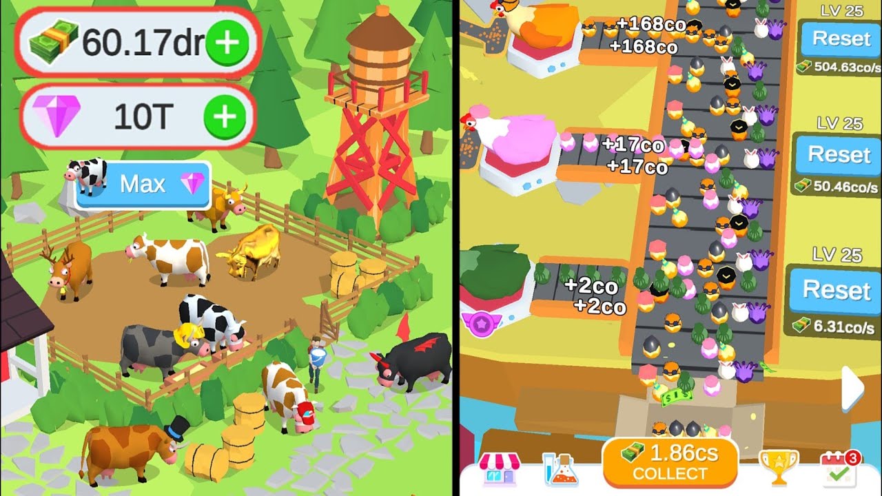 Idle Egg Factory: How To Maxed Out Chickens   Sheeps   Cows And All Farms