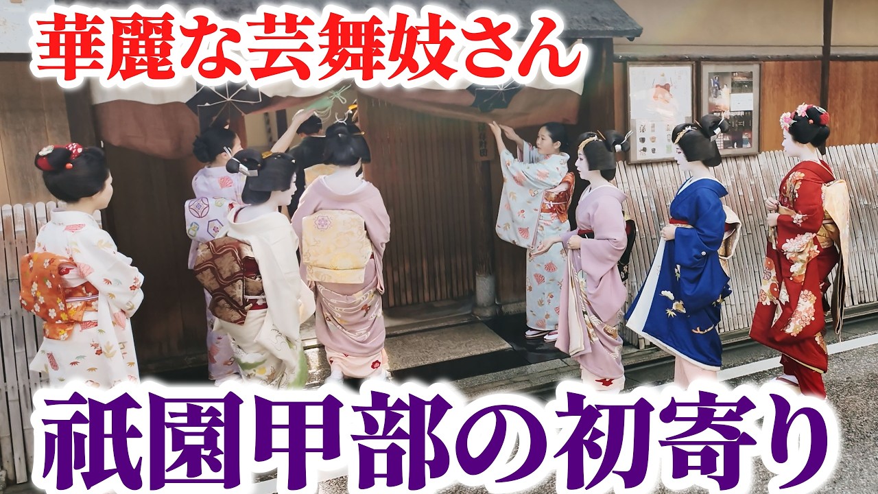 華麗な芸舞妓さん【祇園甲部初寄り】京都の新年の始まり KYOTO JAPAN MAIKO