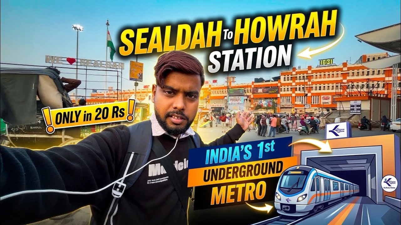 Sealdah Station to Howrah Junction Underwater Metro Journey in 20 Rs only 
