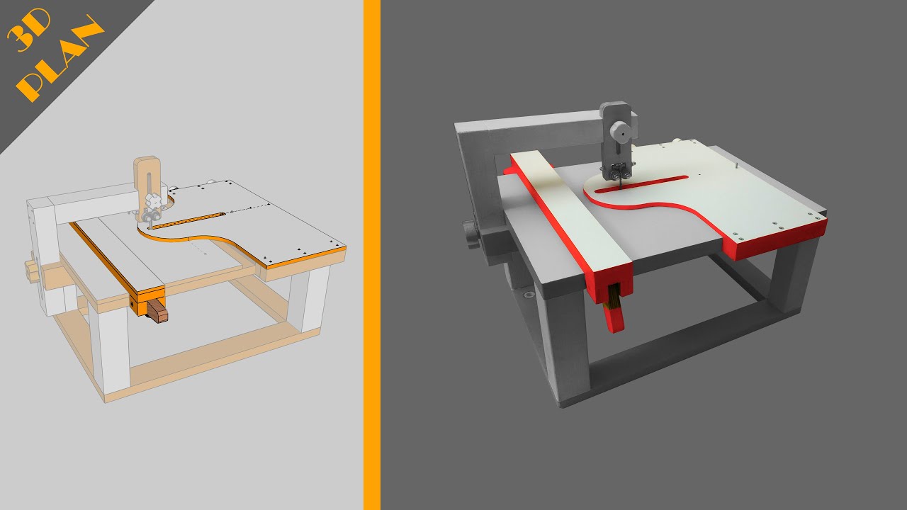 Самодельная резка заборов и кругов для стола для лобзика || Fence & Circle Cutting for Jigsaw Table