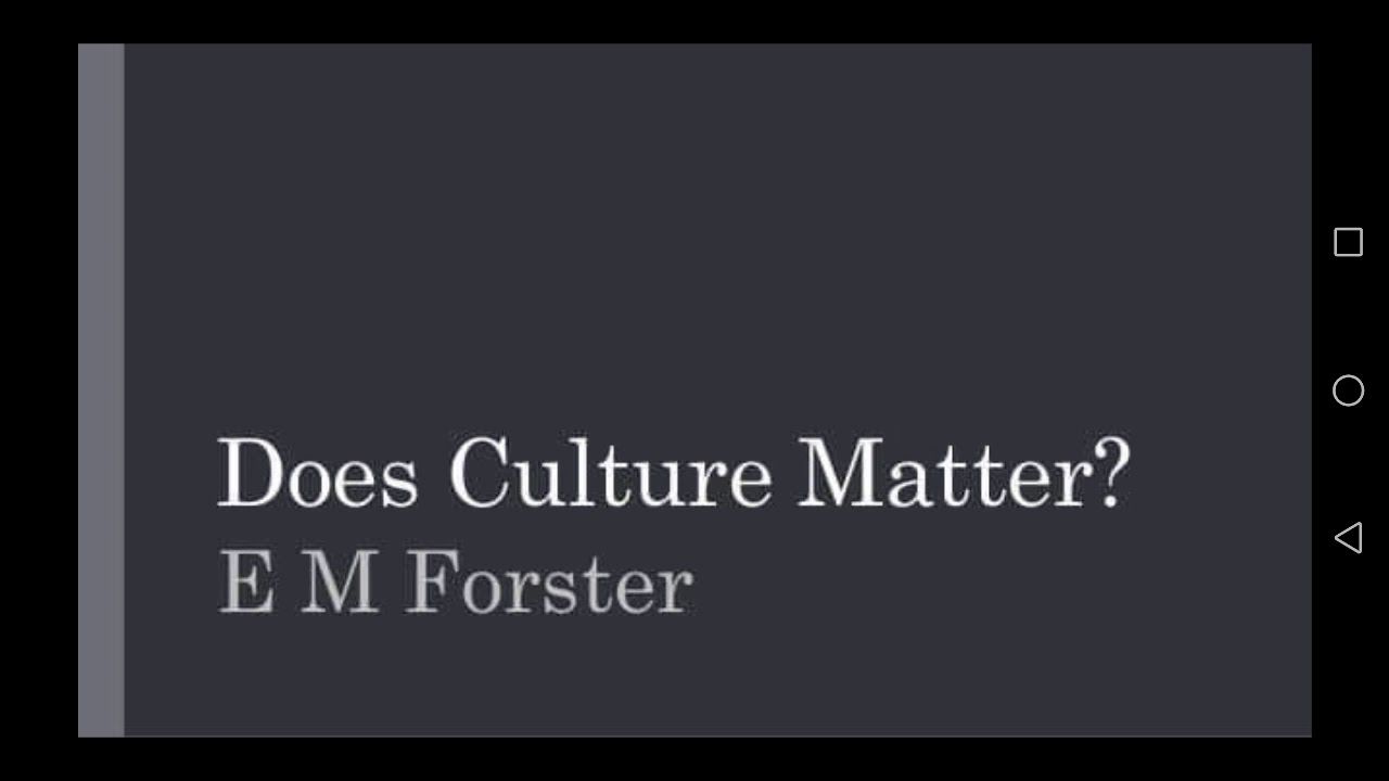 Does Culture Matter?