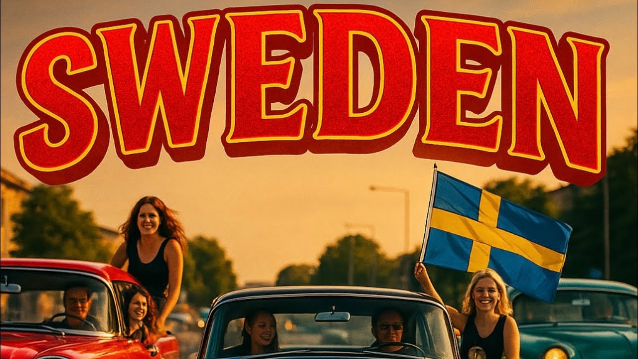 Sweden Kungälvs cruising 2025|||  Old american cars||2025|| Beautiful sunny weather||