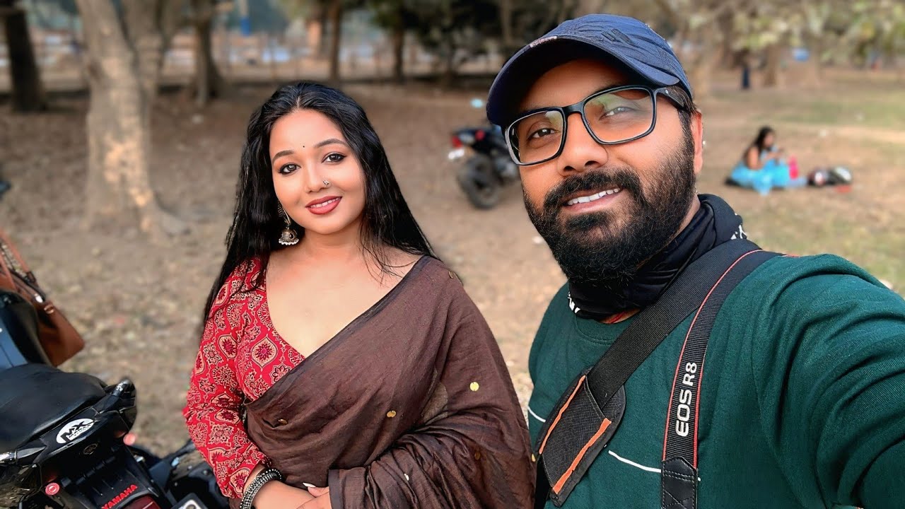 Saree photoshoot with a beautiful model | Daily vlog | saree fashion vlog | kolkata moidan 