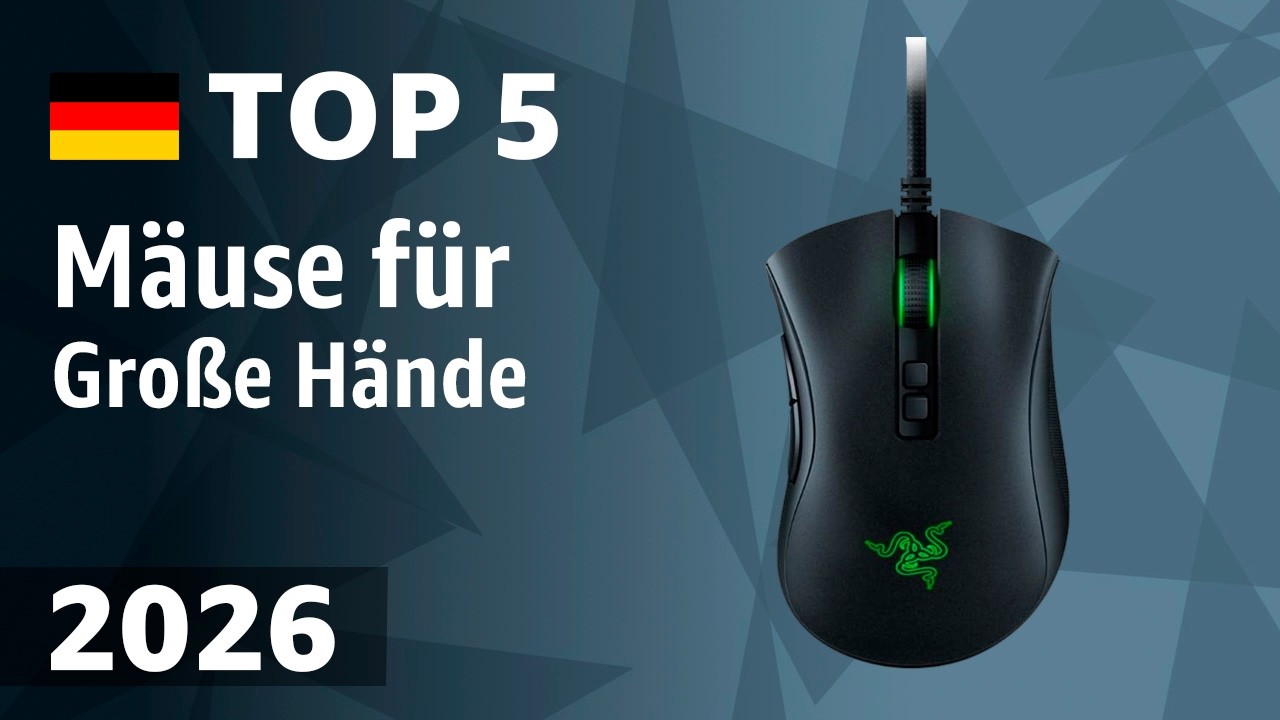 TOP—5. Beste Mäuse für Große Hände. Test & Vergleich 2026