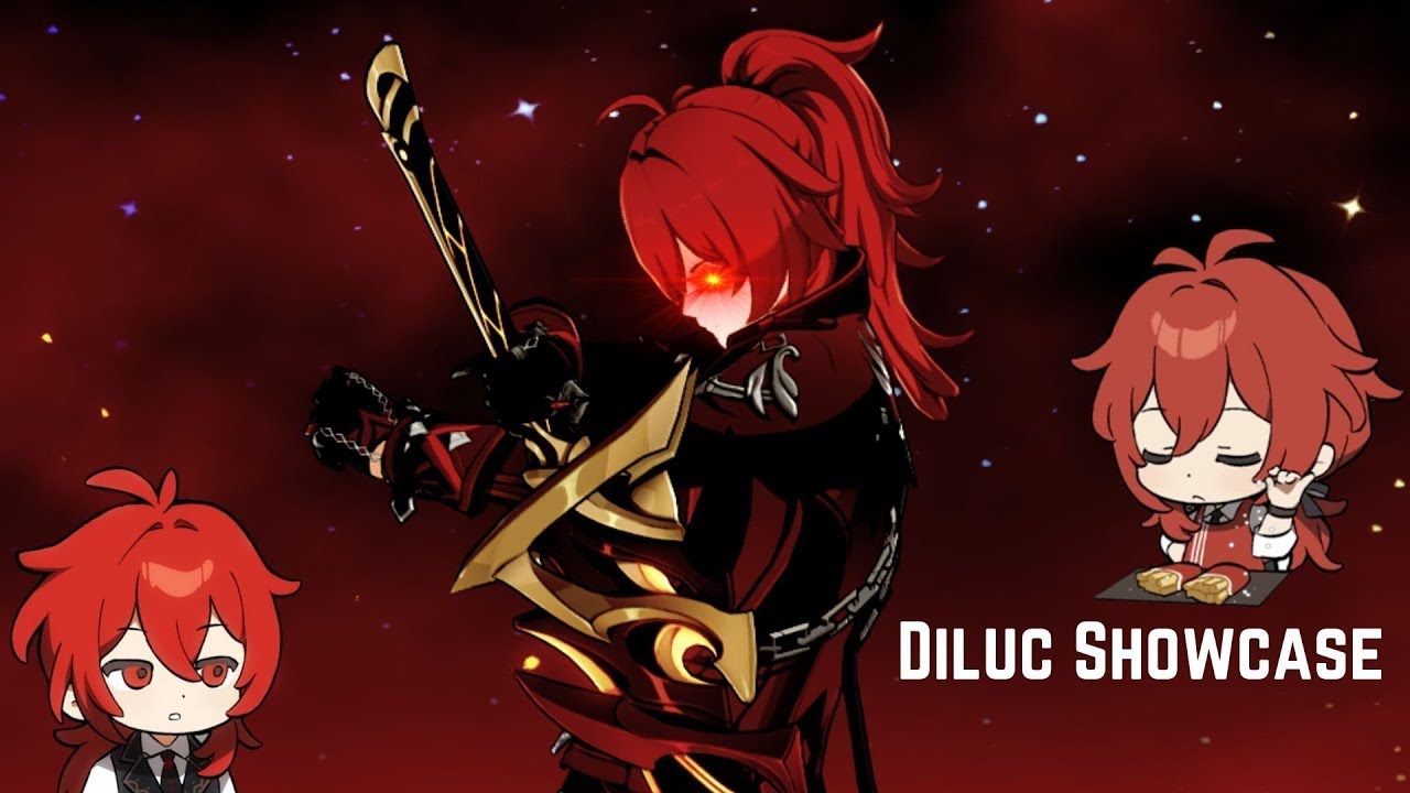 C6  Diluc with R5 Wolf's Gravestone showcase | Genshin Impact
