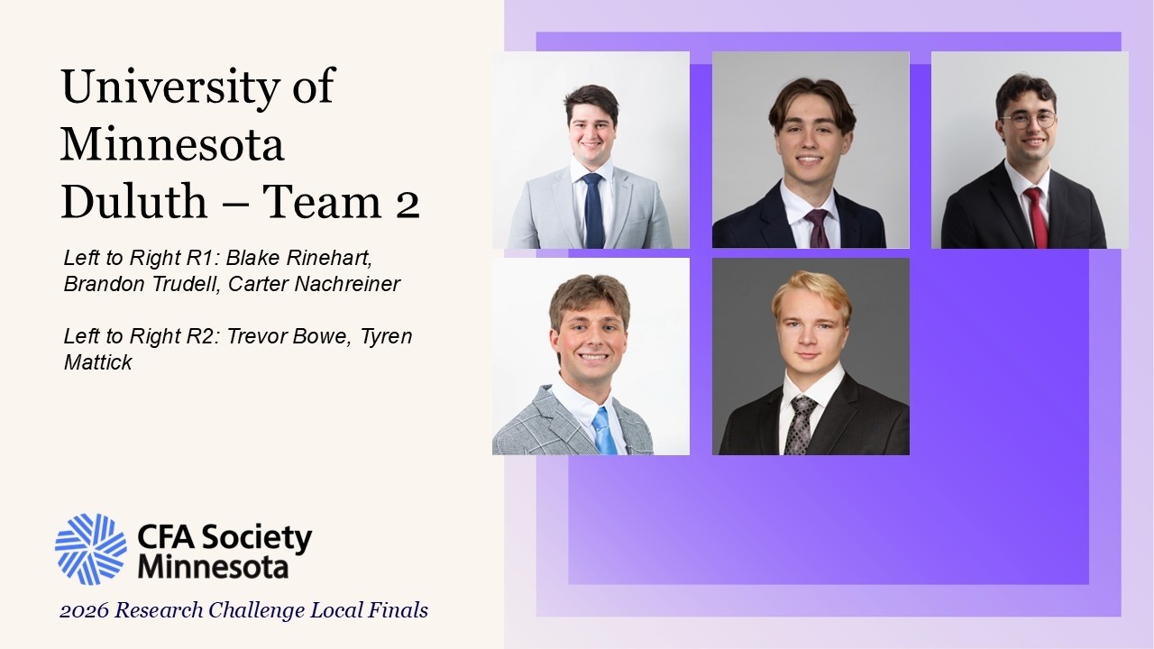 2026 Research Challenge Local Finals - University of Minnesota Duluth, Team 2
