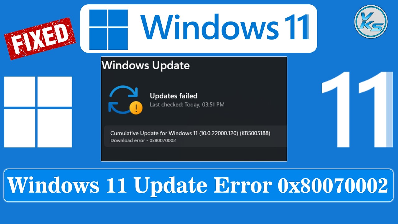 ✅ How to Fix Windows 11 Update Error 0x80070002
