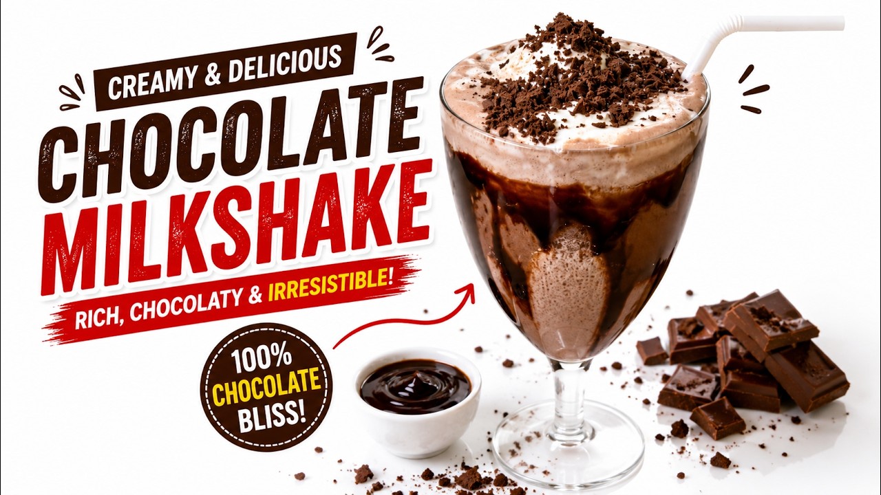 Chocolate Milkshake Recipe | Thick, Creamy & Delicious Homemade Shake | Flavo Bite
