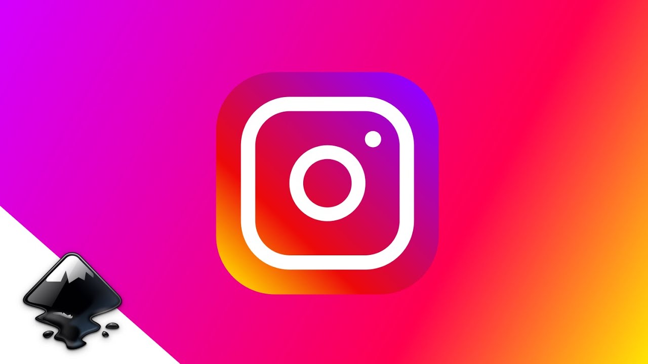 How to Create Instagram Logo in Inkscape. Tutorial Video. Vector Drawing. Illustration.