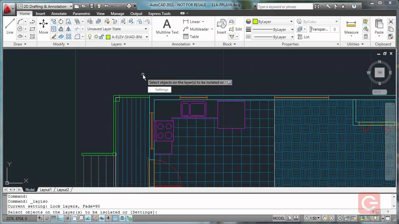 Изменение поведения команды «Изолировать слой» AutoCAD (LAYISO)