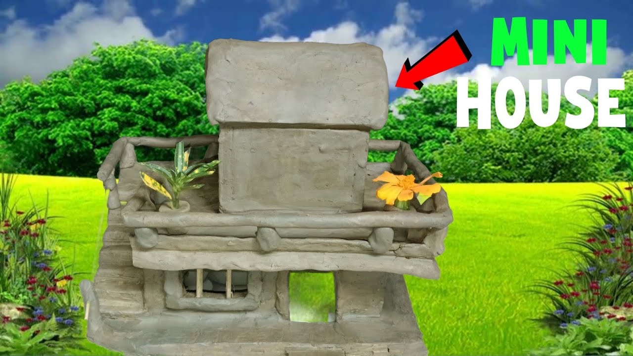 মাটির তৈরি ছোট ঘর বানানোর চমৎকার পদ্ধতি ll Amazing DIY Miniature Clay House Technique 🏠