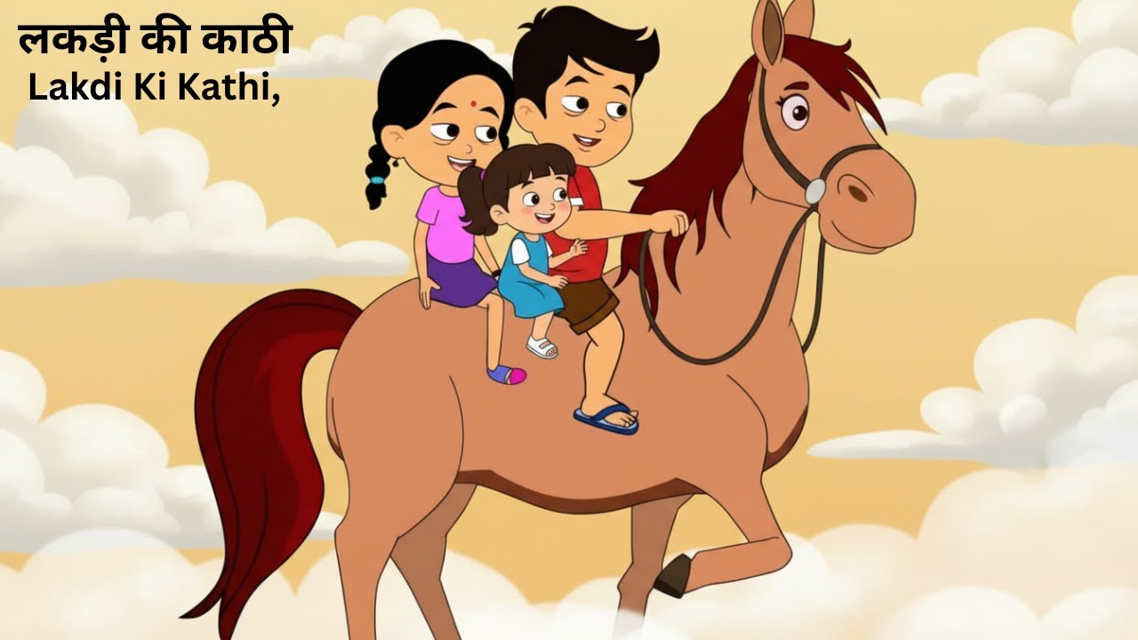 लकड़ी की काठी | Lakdi Ki Kathi Kathi Pa Ghoda | Nursery Rhymes | Hindi Poem | Hindi Best Rhymes