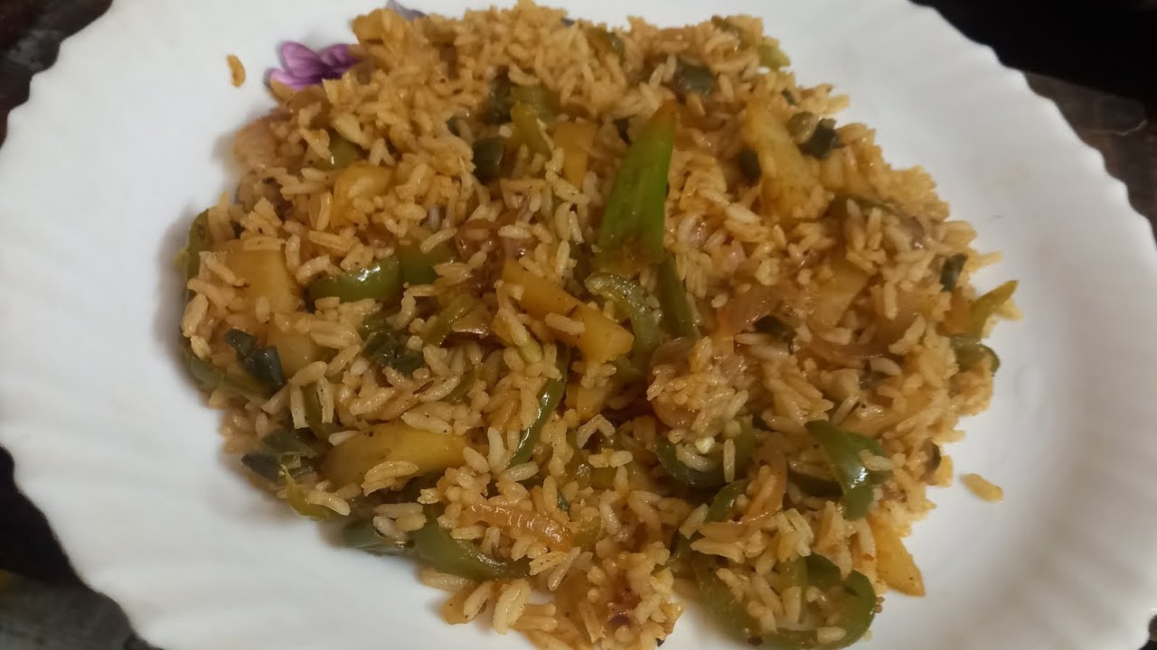 Veg schezwan fried rice recipe 🍚🥘