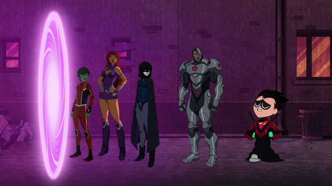 Robin catches Nightwing uniform -Teen Titans Go! Vs  Teen Titans