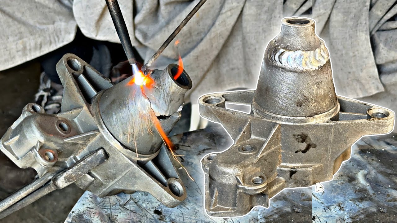 Aluminium Stick Welding Starter Motor Broken End Case Repair || Cast Aluminum Repair