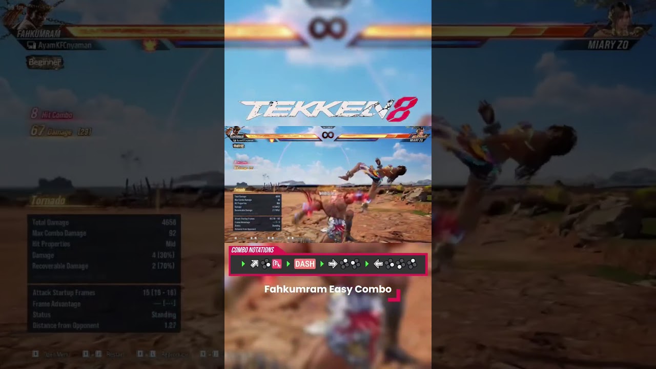 [TEKKEN 8 SEASON 2] - Fahkumram Easy Wall Carry Combo⚡