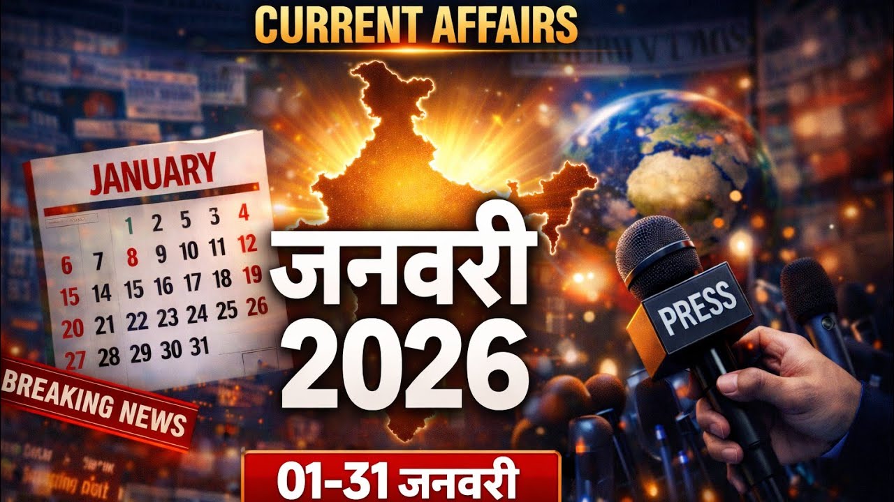 01 to 31 january Current Affairs 2026 | Monthly Current Affairs |