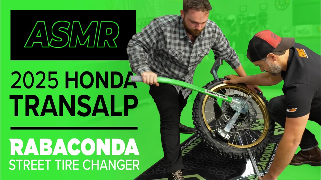 Honda Transalp Tire Change ASMR (Rabaconda Street Tire Changer)