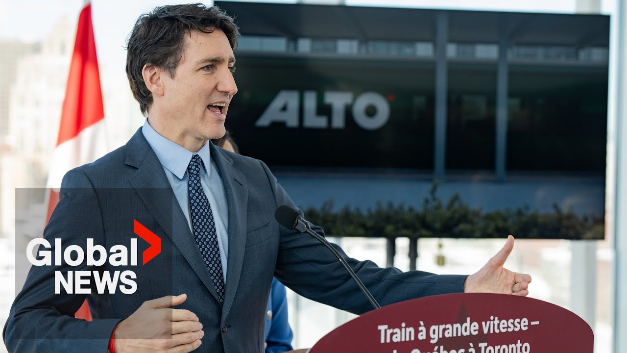 Trudeau announces high-speed rail network in Toronto-Québec City corridor | FULL