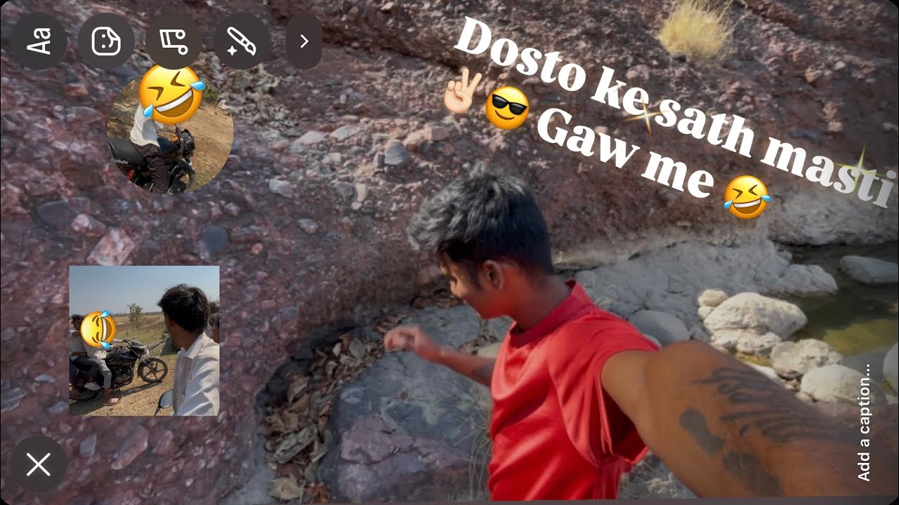 Dosto ke sath masti ✌🏻🌊 nadi pr nahne gye aj to maja aa gya 🦂🦂