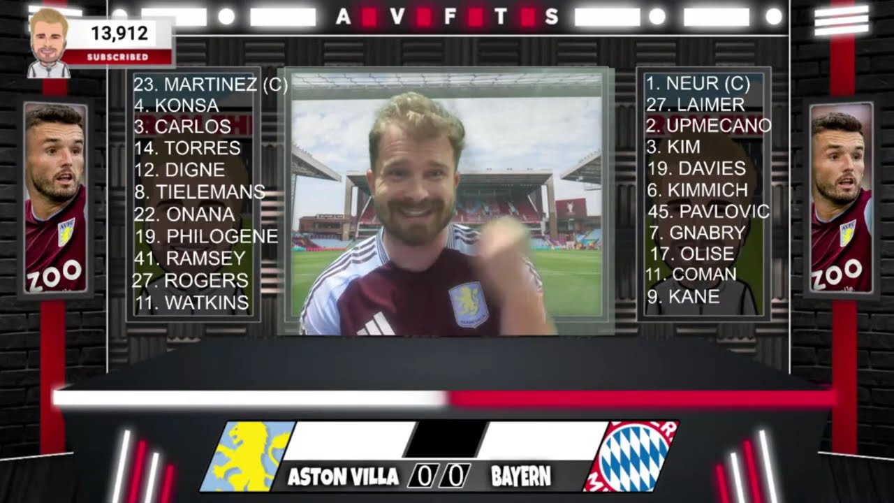 Aston Villa vs Bayern Munich LIVE Watch Along with Aston Villa From The Stands