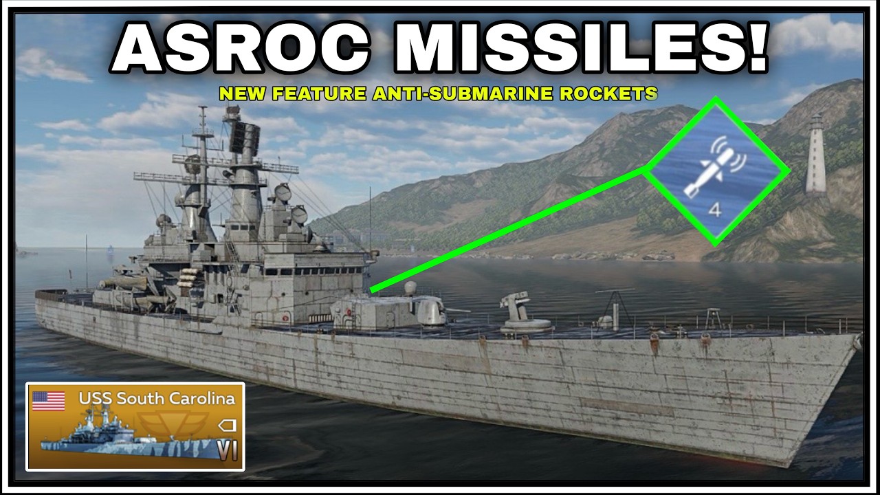 USS South Carolina – New Feature: Anti-submarine Rockets | War Thunder Mobile