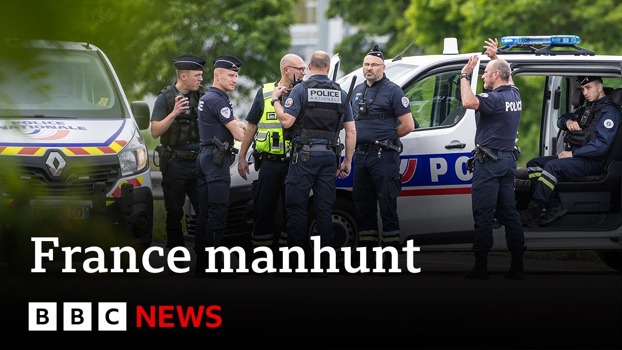 France manhunt continues as prisoner escapes after ambush | BBC News