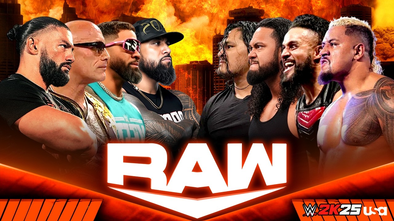 Roman Reigns The Rock & The Uso vs Solo Sikoa & The MFTs | WWE Raw on Netflix Full Match 24/Feb/2026